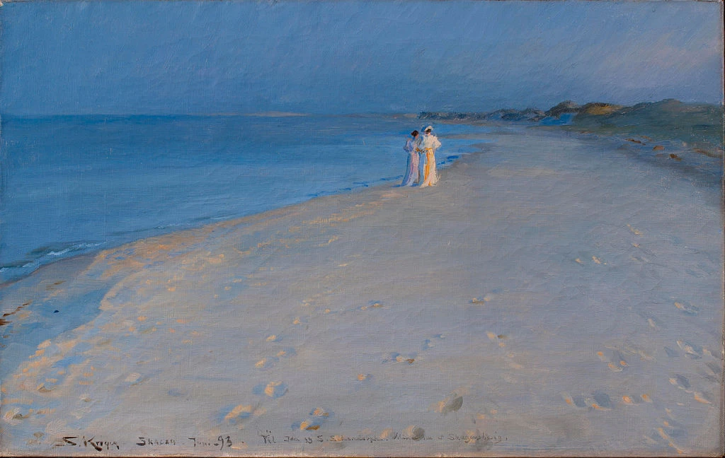 Serata estiva al South Beach, Skagen. Anna Acher e Marie Krøyer - Collezione Hirschsprung, Copenaghen